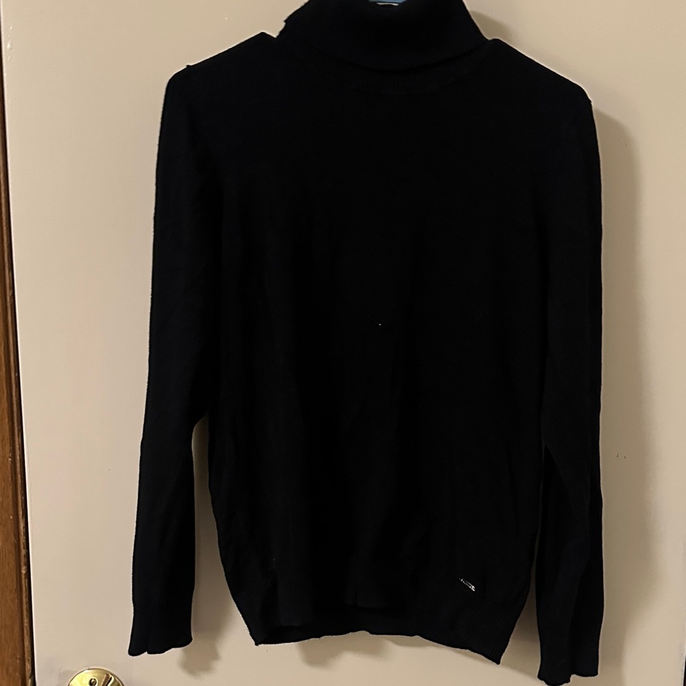 Calvin Klein Women's Elegant Black Cowl Neck Sweater